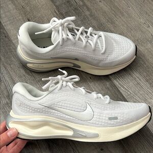 Nike Journey Run White Running Shoes with Black Accents